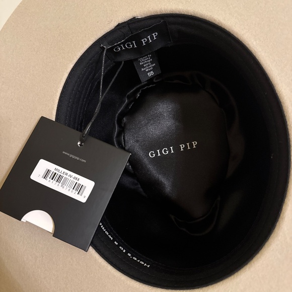 Gigi Pip Miller Ivory Fedora - Size 55 - Picture 7 of 8